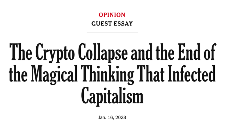 The Article That Aged Like Milk: NYT’s Bitcoin ‘Collapse’ Prediction